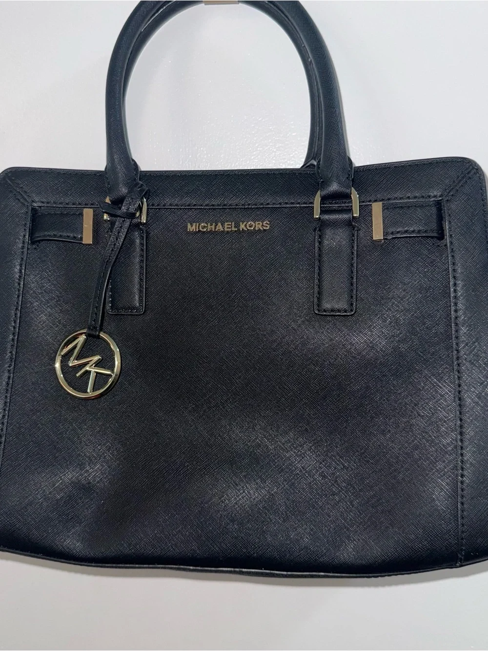 Michael Kors Jet Set Tote – Black Saffiano-Style – Gold Hardware